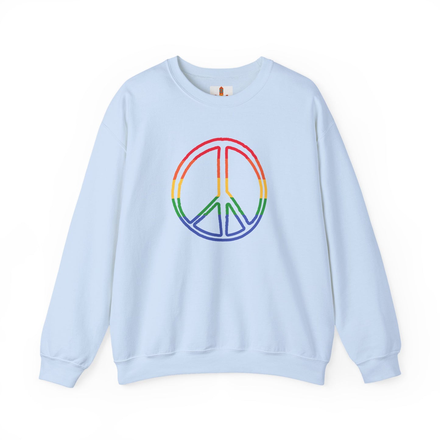 Drawing of Rainbow Peace Sign Sweatshirt
