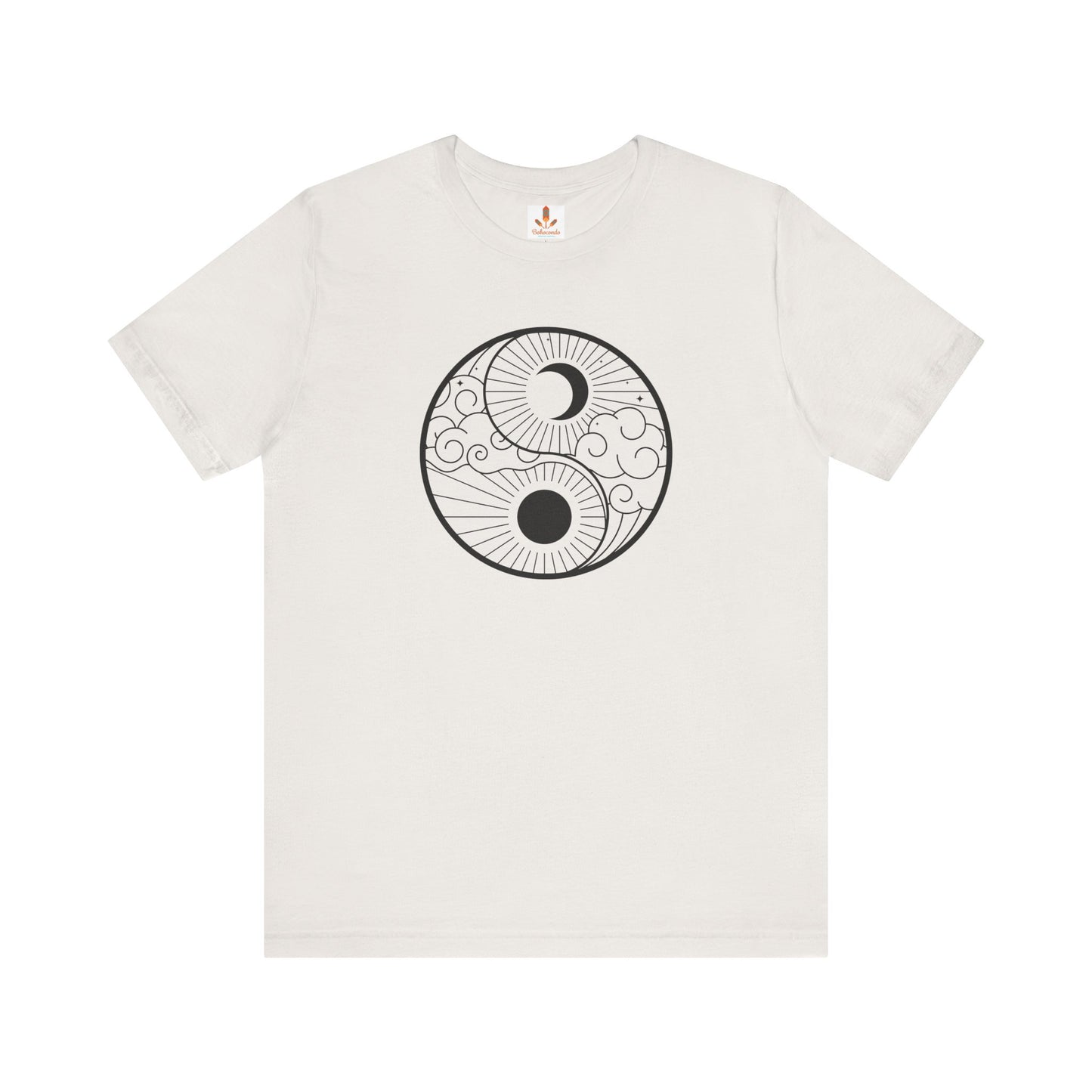 Yin Yang Sun and Moon Design T-shirt