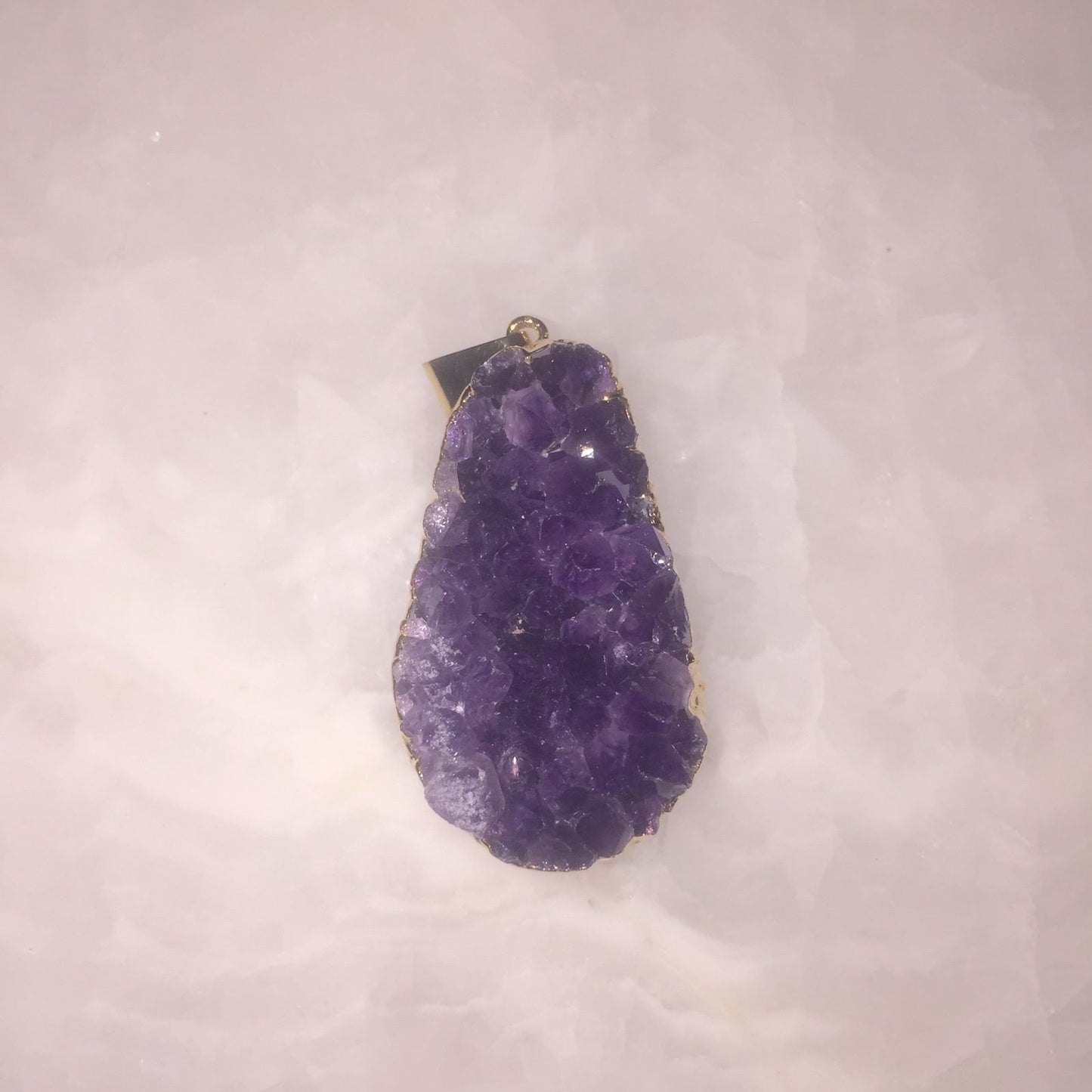 Purple Amethyst Cluster Pendant – Bohemian Healing Jewelry