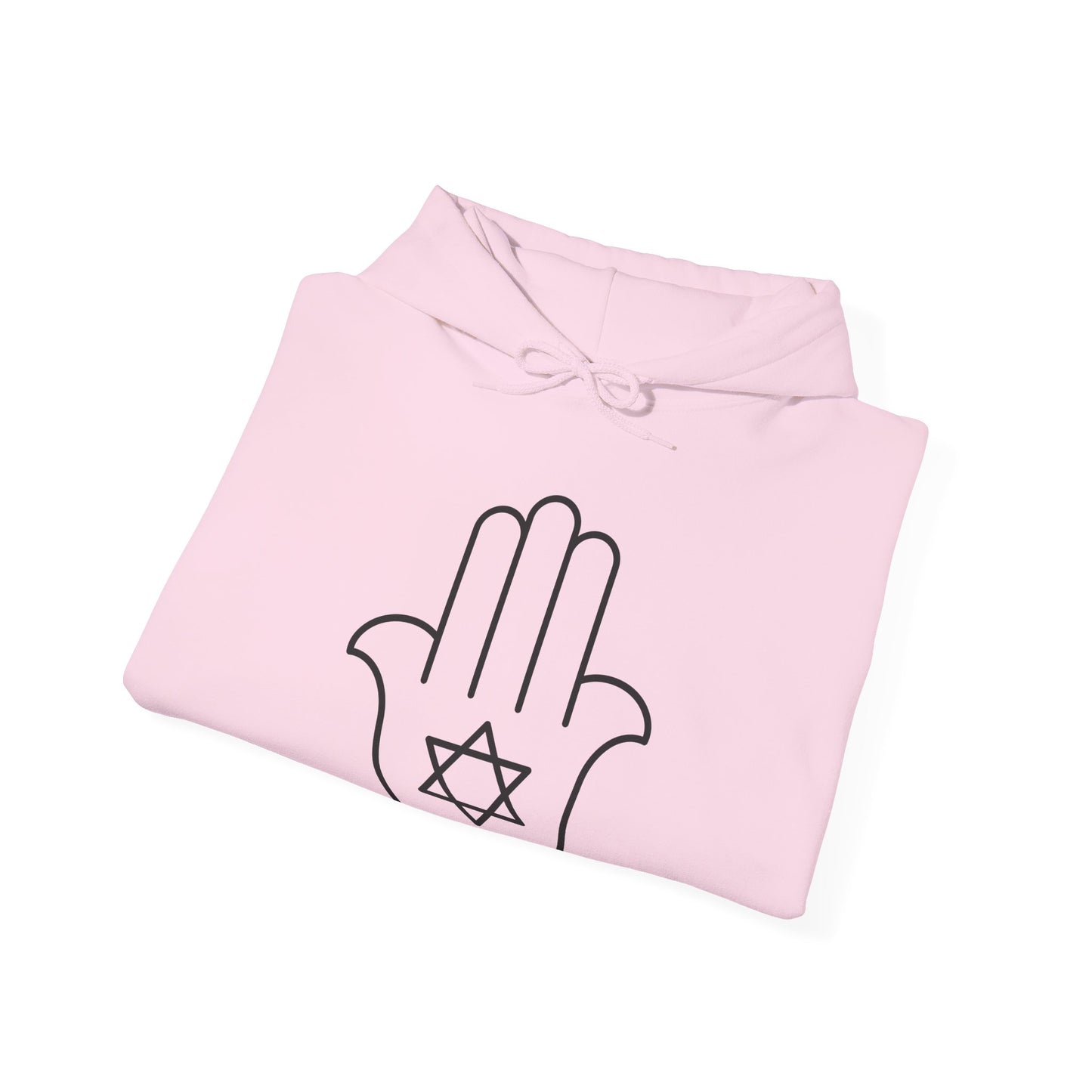 Simple Star of David in Hamsa Hand Hoodie