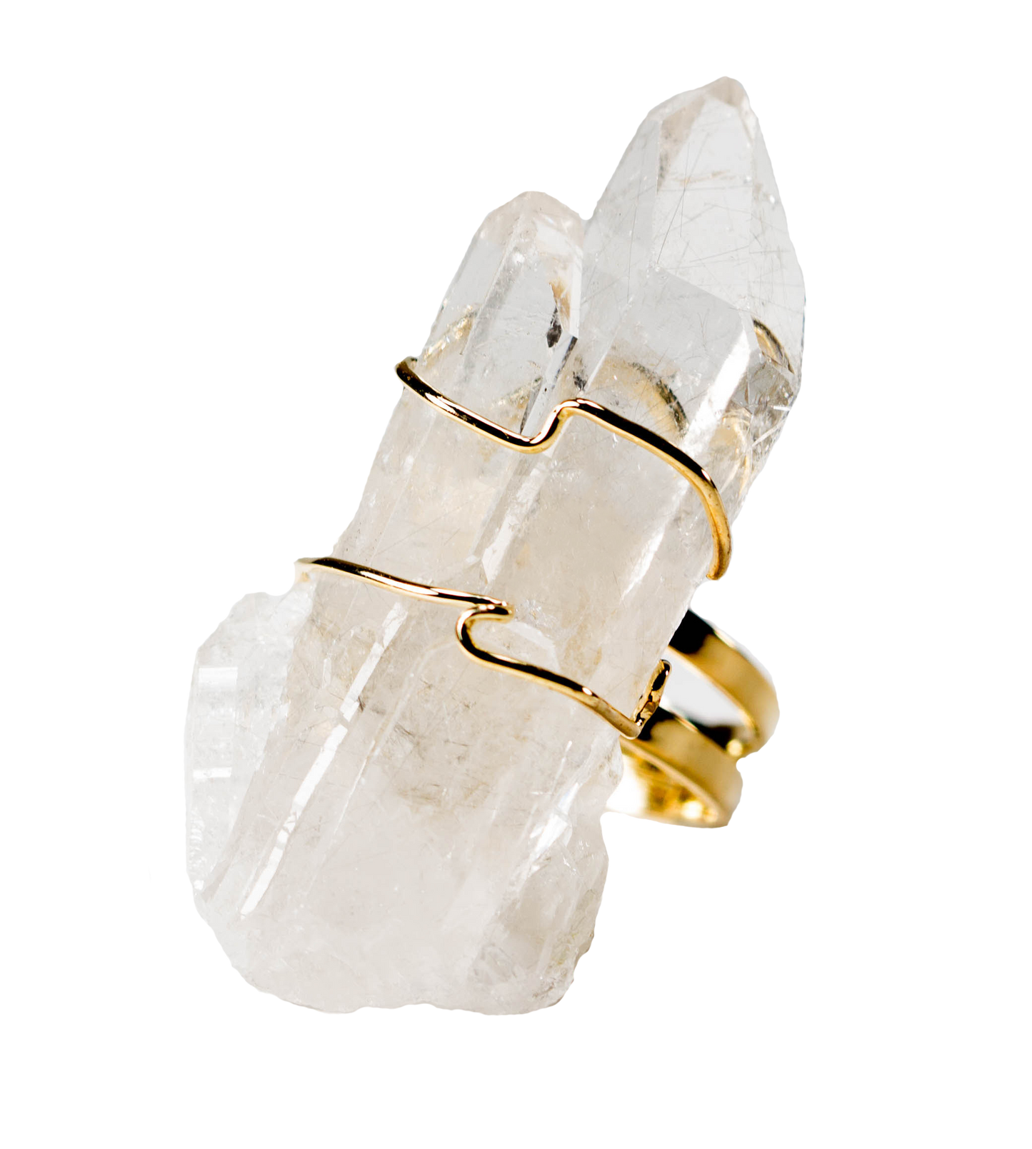 Quartz Ring – Clear Crystal Elegance with Boho Energy