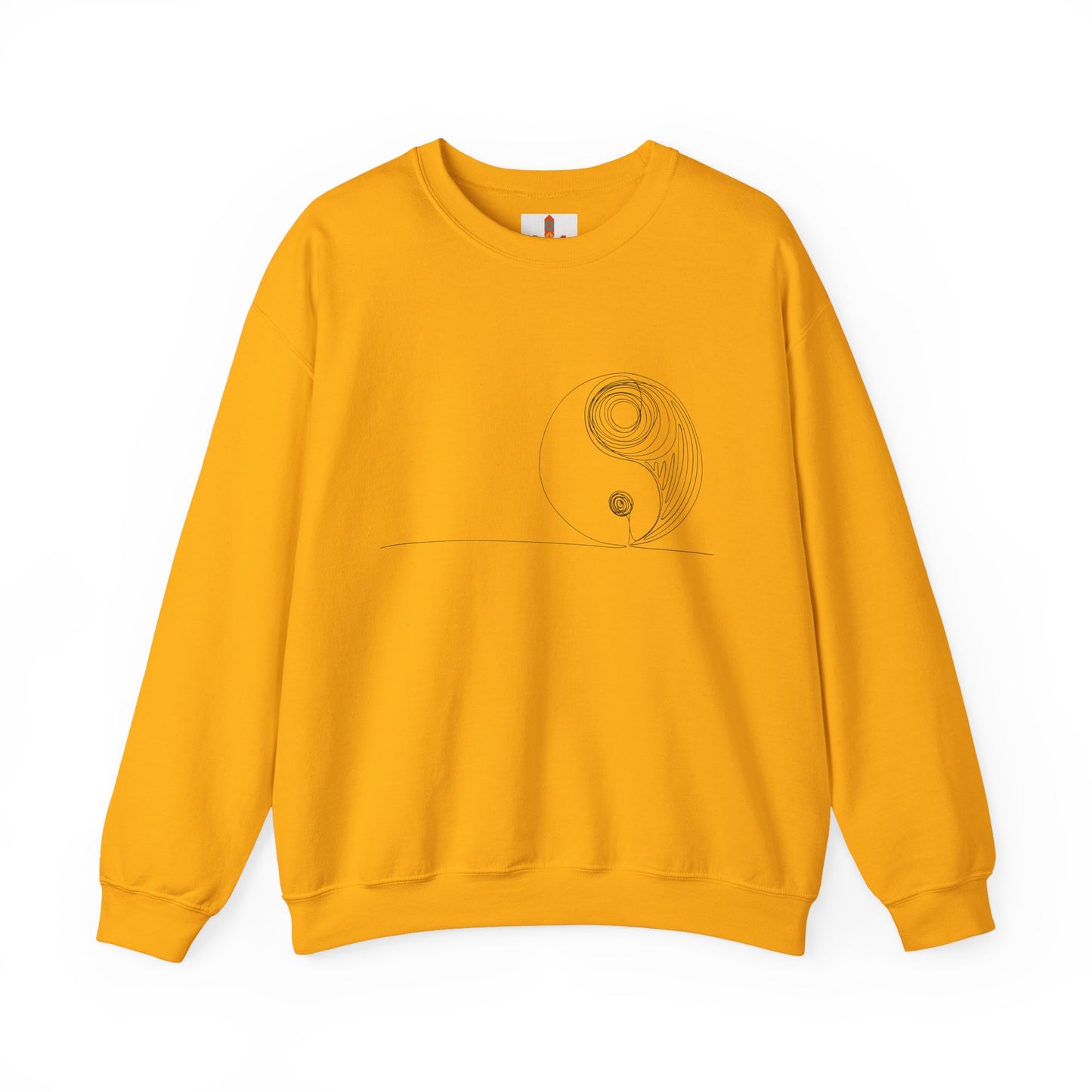Minimalistic Yin Yang Drawing Sweatshirt