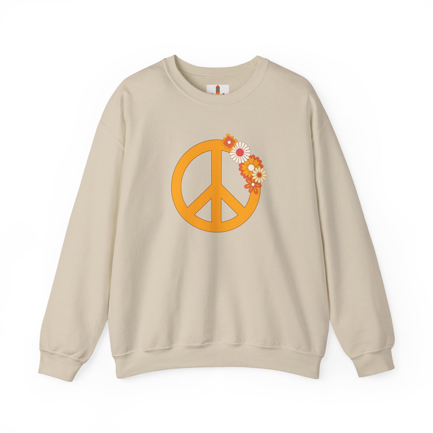 Peace Sign with Flowers Sweatshirt
