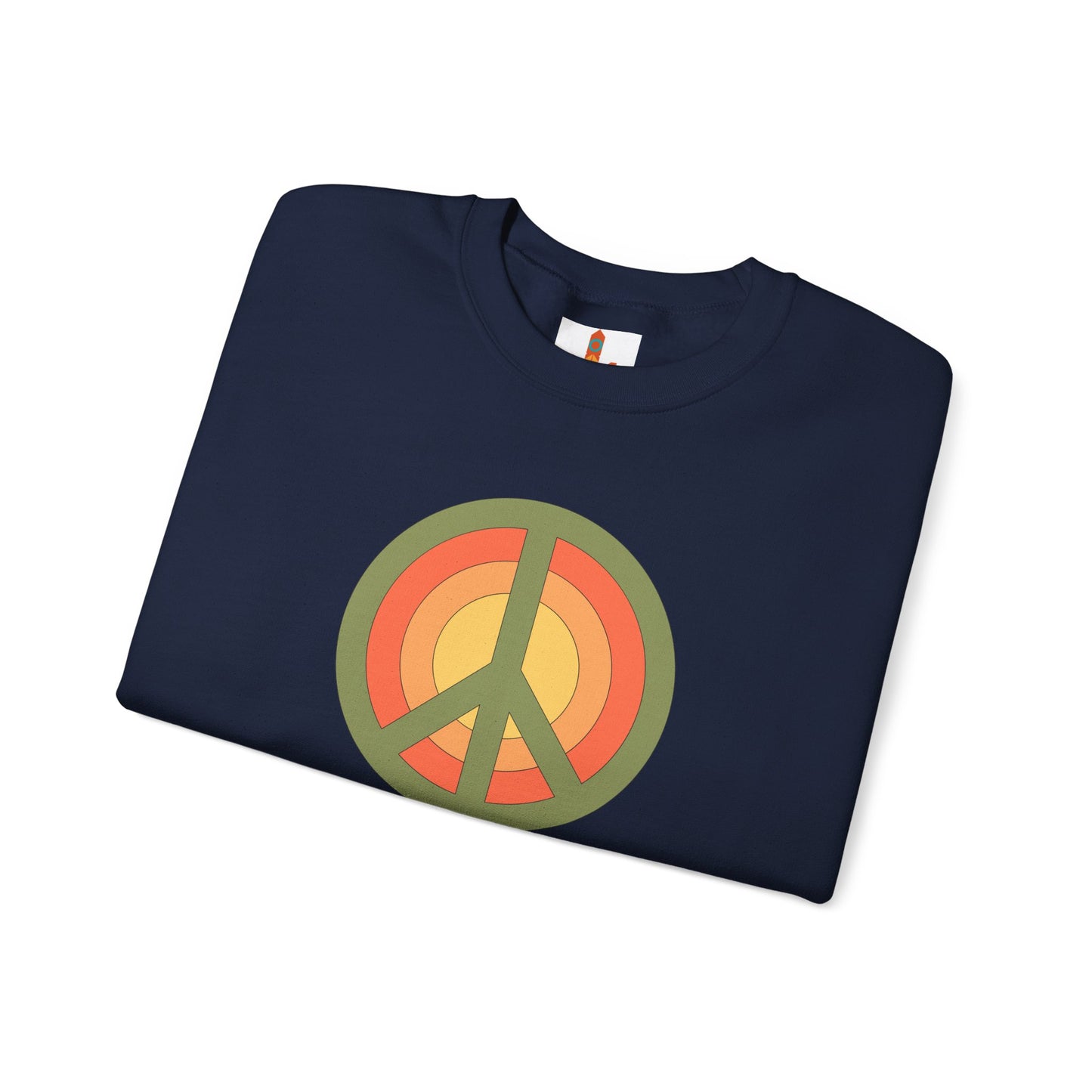 Retro Peace Sign Design Sweatshirt