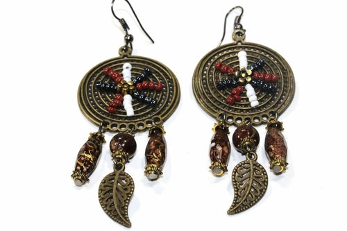 Dream Catcher Bead Work Earrings – Bohemian Dream