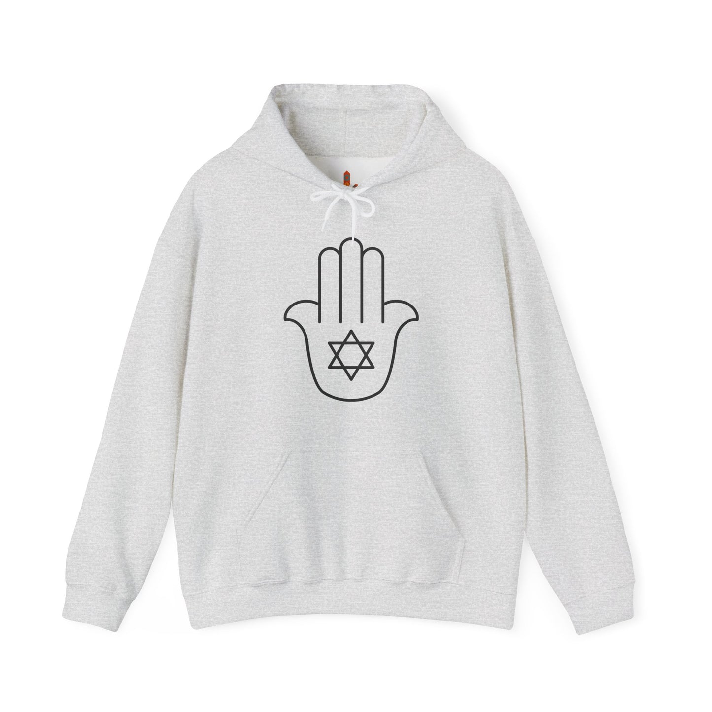 Simple Star of David in Hamsa Hand Hoodie