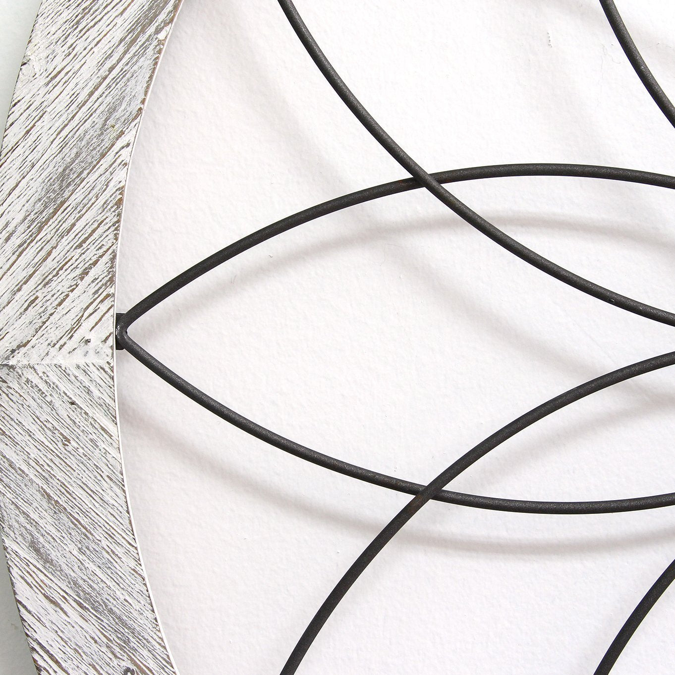 Distressed Flower Metal and Wood Wall Decor