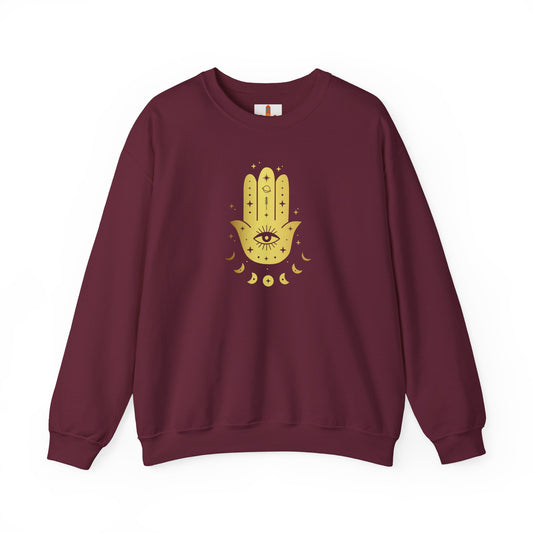 Golden Hamsa Hand with Eye Sweatshirt