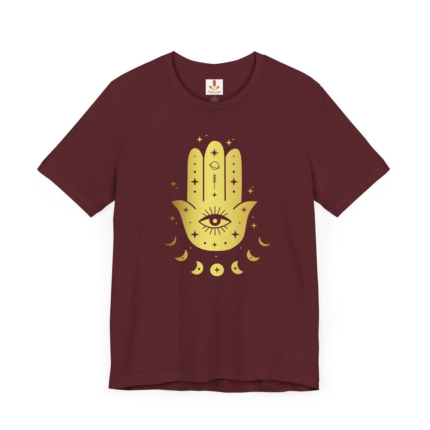 Golden Hamsa Hand with Eye T-shirt