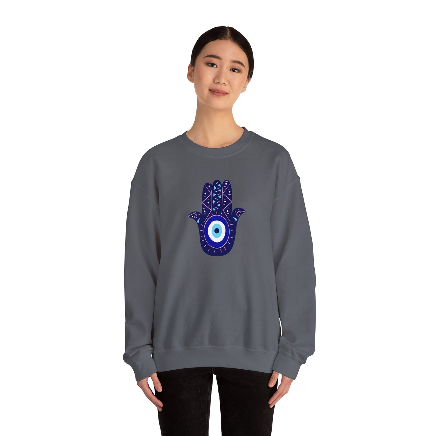 Blue Hamsa Hand Sweatshirt