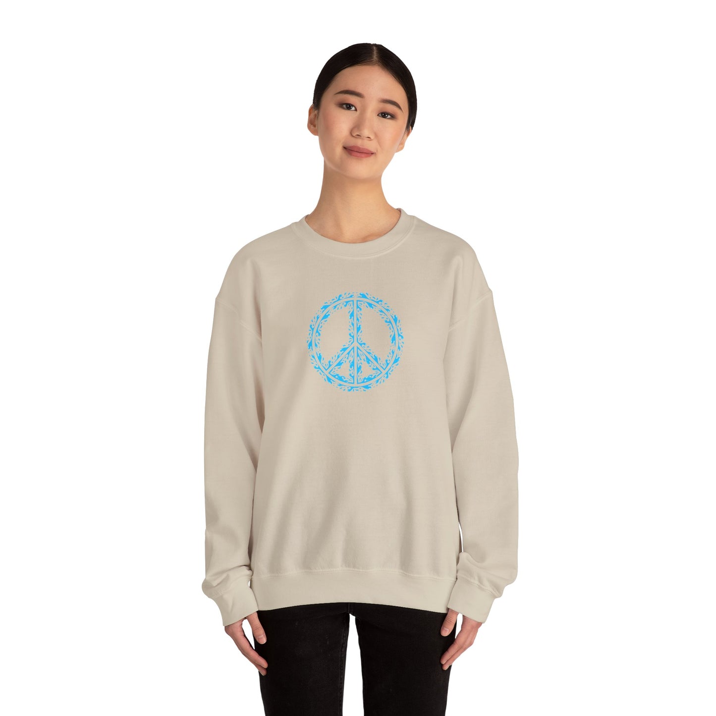 Peace Sign with Water Design Sweatshirt