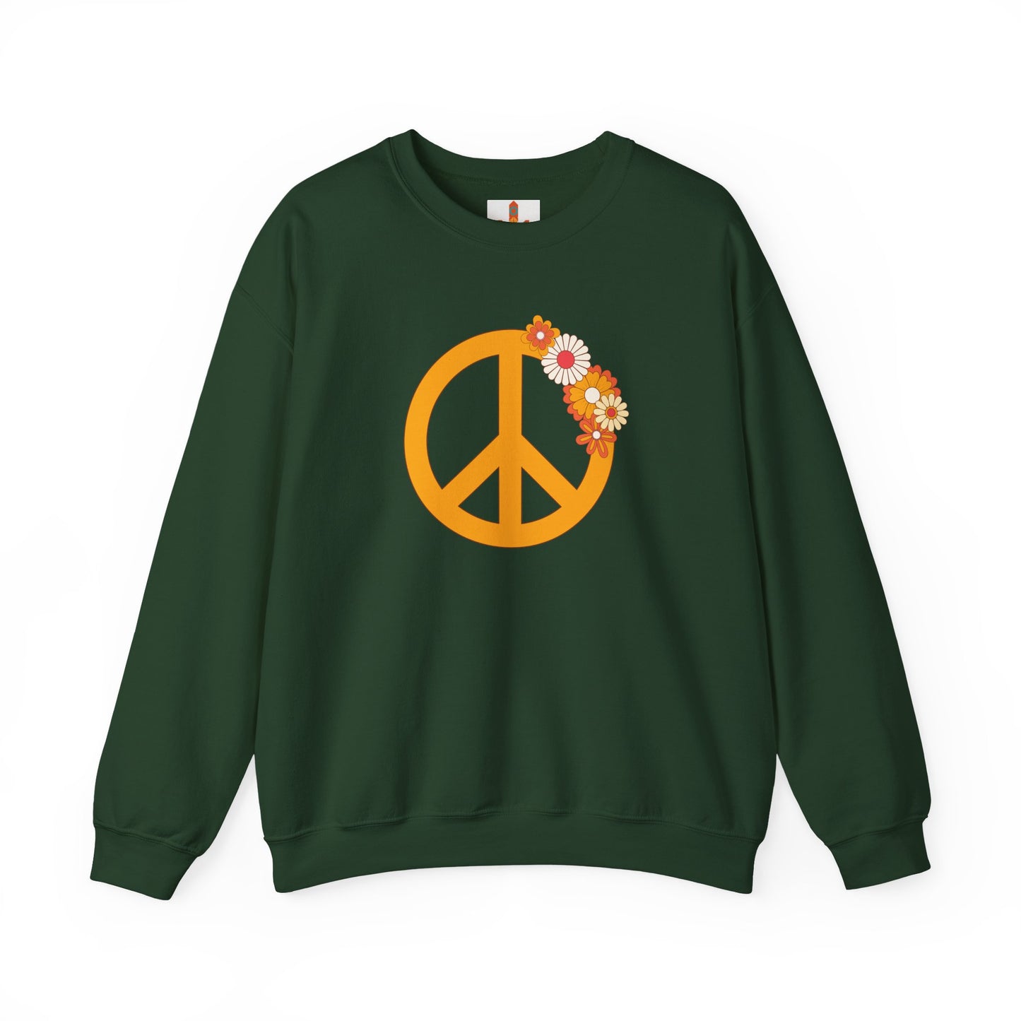 Peace Sign with Flowers Sweatshirt