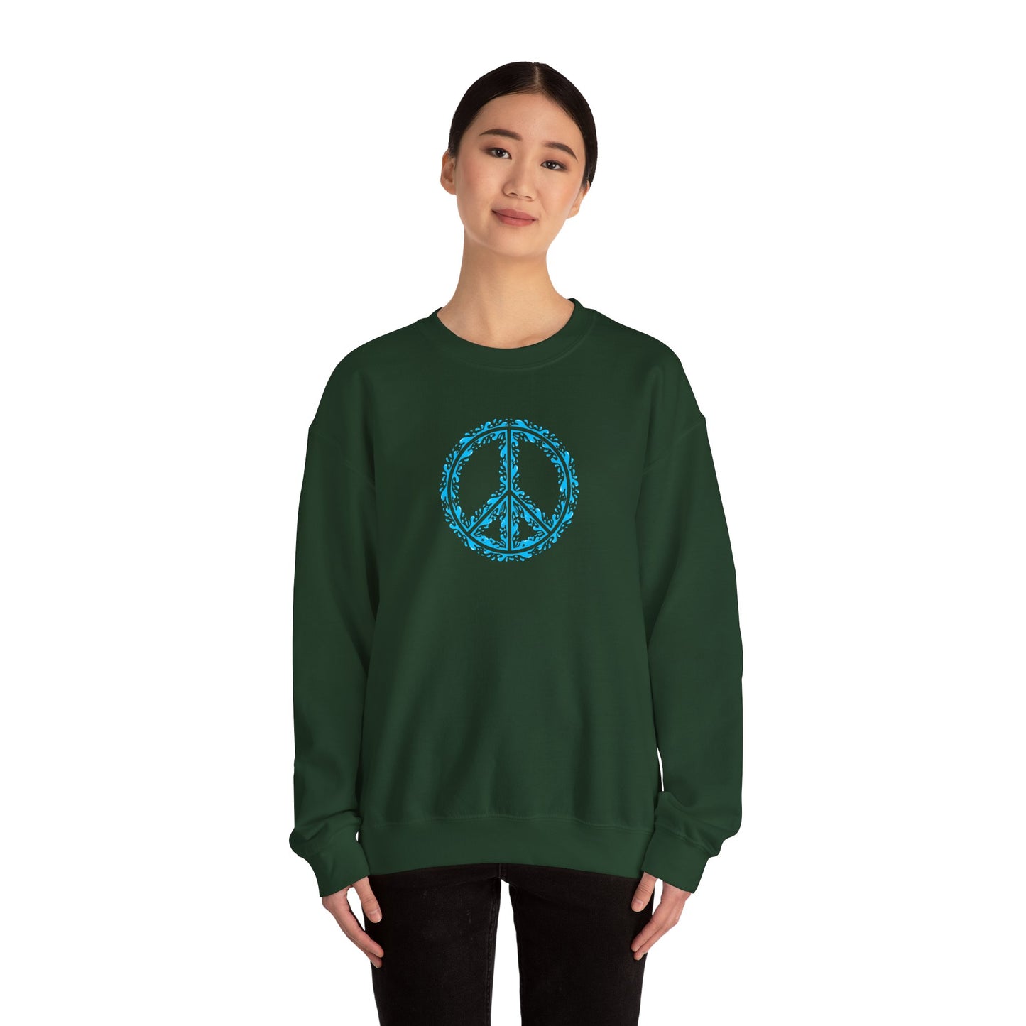 Peace Sign with Water Design Sweatshirt