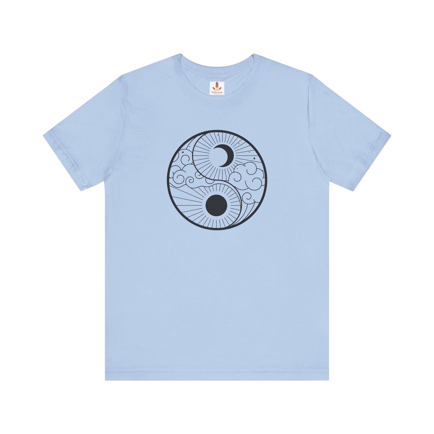 Yin Yang Sun and Moon Design T-shirt