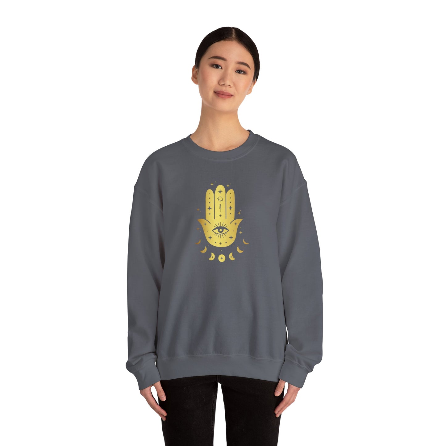 Golden Hamsa Hand with Eye Sweatshirt