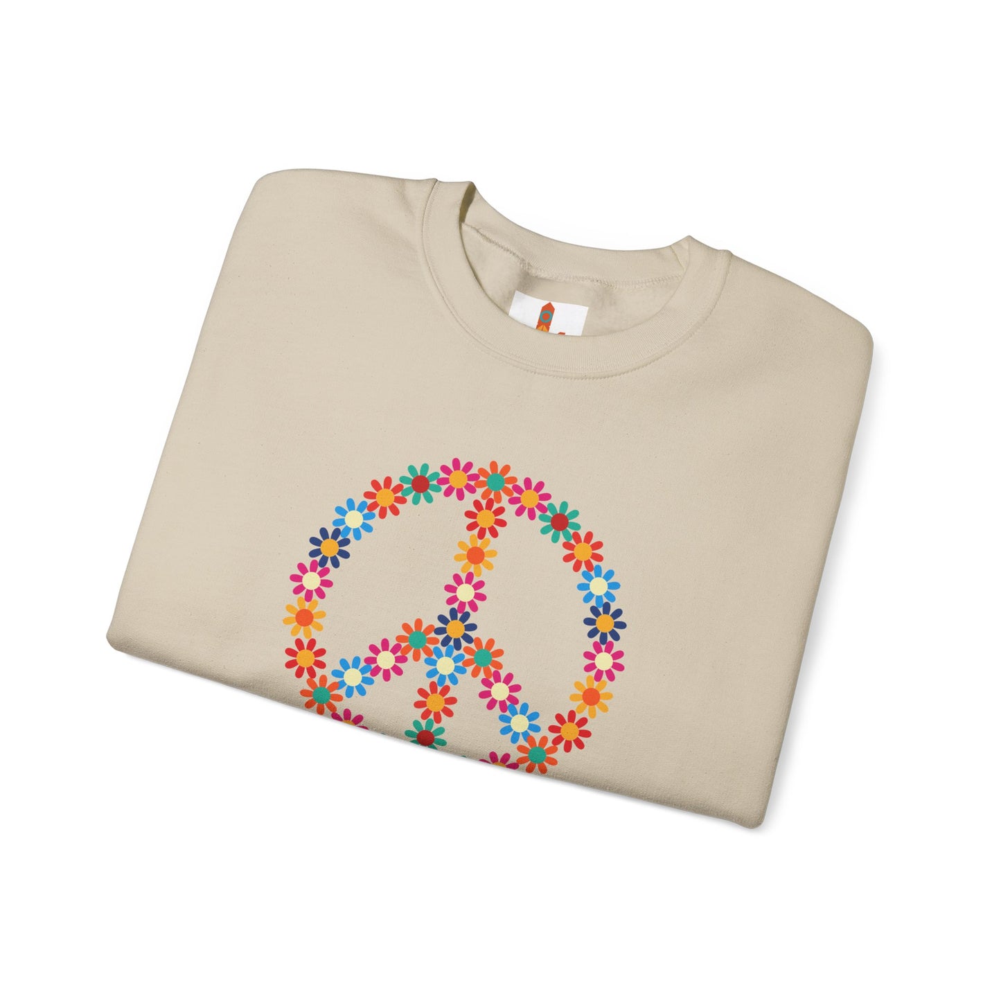 Peace Sign made of Flowers Sweatshirt