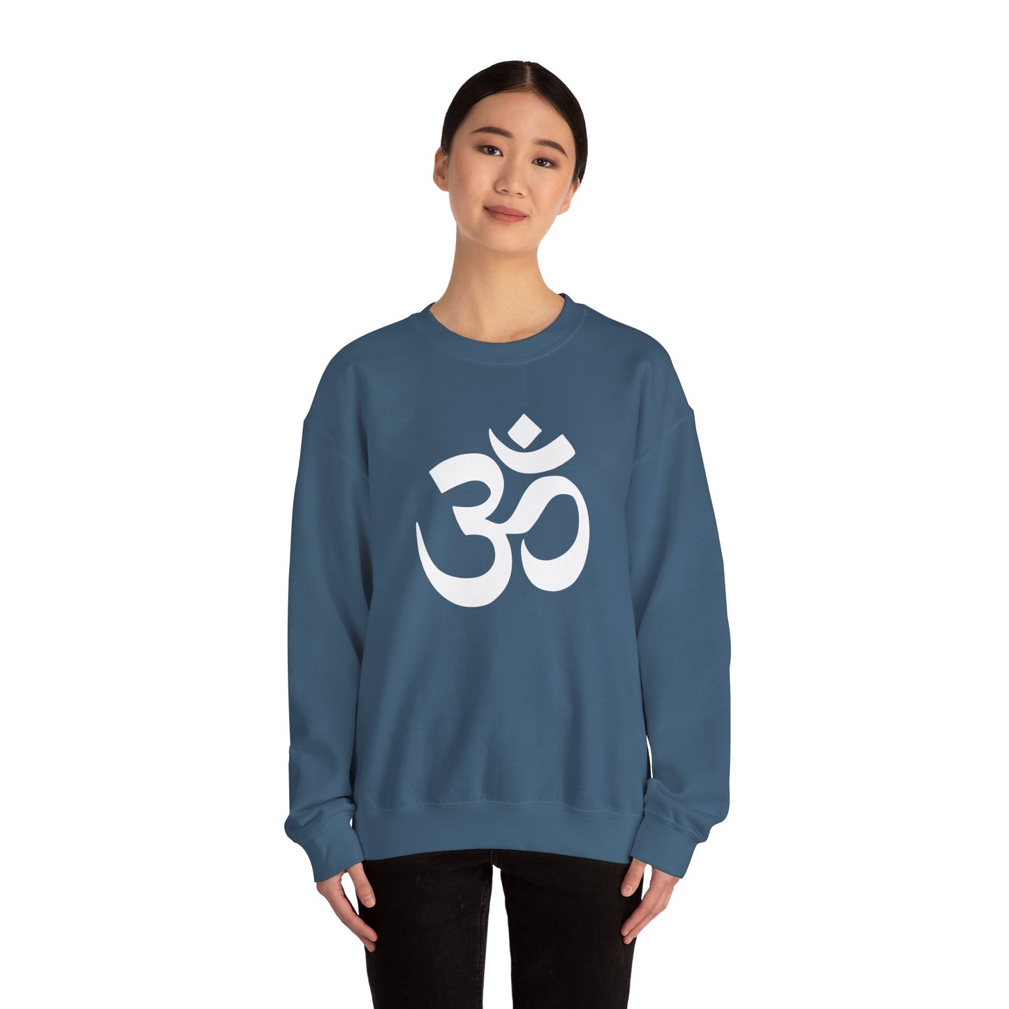 White Simple Om Art Sweatshirt