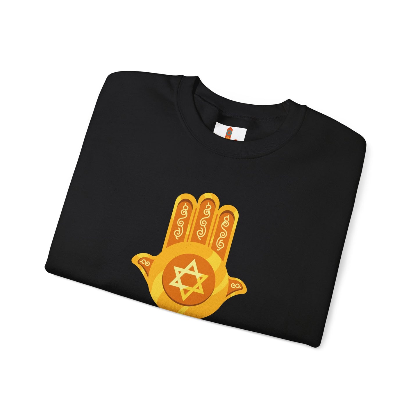 Golden Hamsa Hand with Star of David Sweatshirt