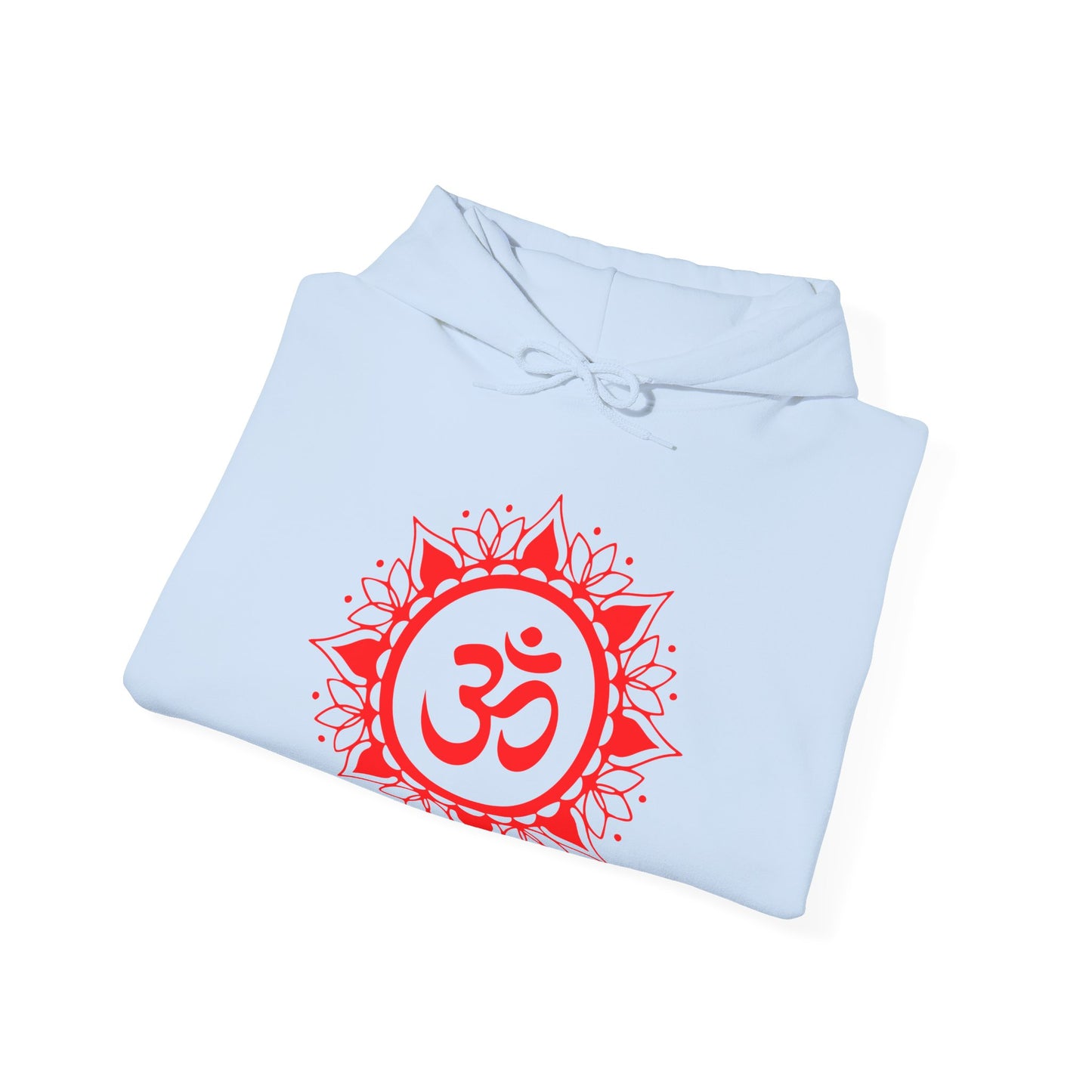 Red Om Lotus Design Hoodie