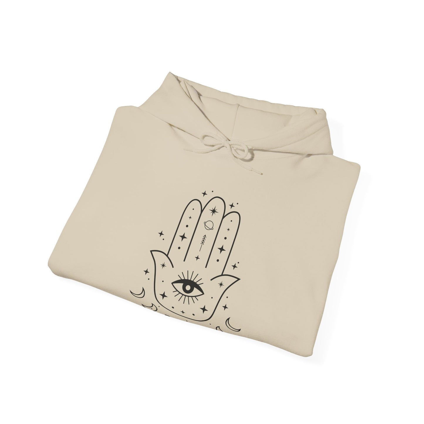 Hamsa Hand with Eye and Moon Hoodie