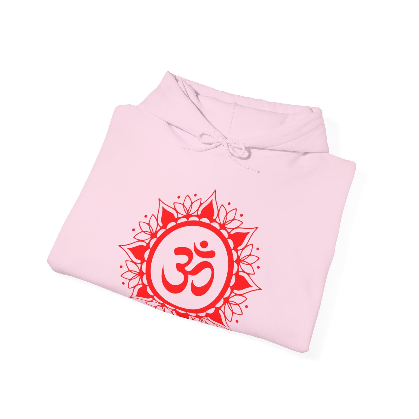 Red Om Lotus Design Hoodie