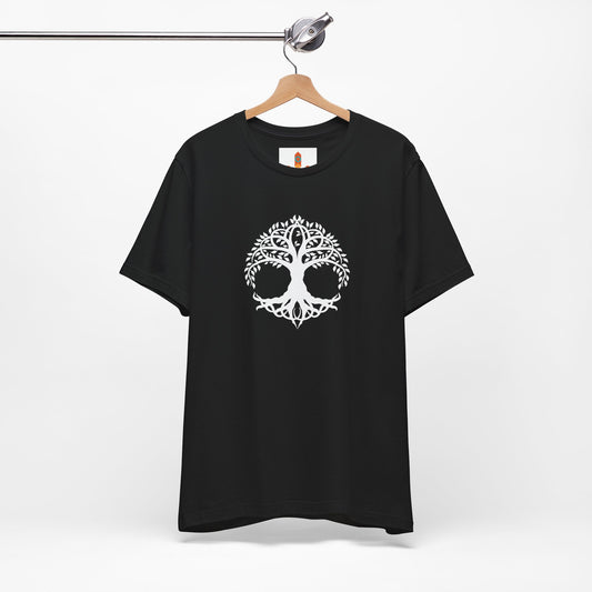 White Celtic Tree of Life Design T-shirt
