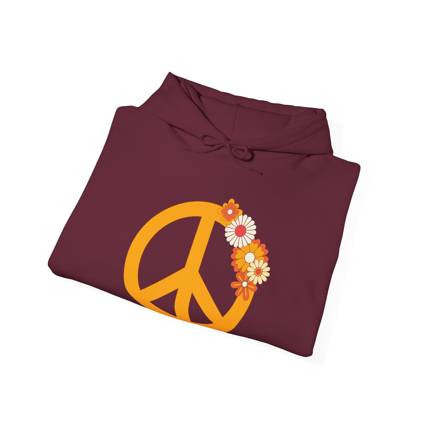 Peace Sign with Flowers Hoodie