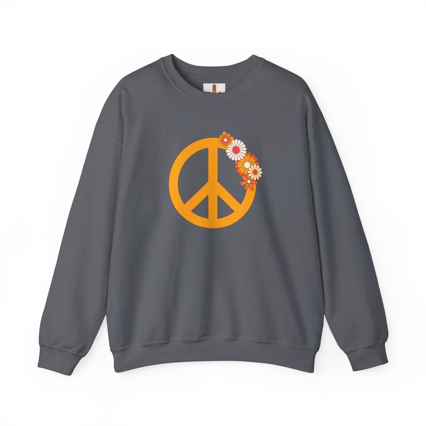 Peace Sign with Flowers Sweatshirt