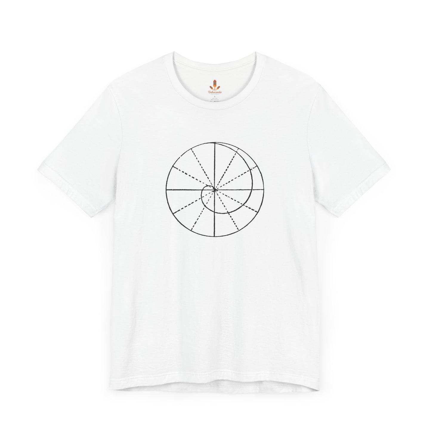 Spiral of Life in Circle Drawing T-shirt