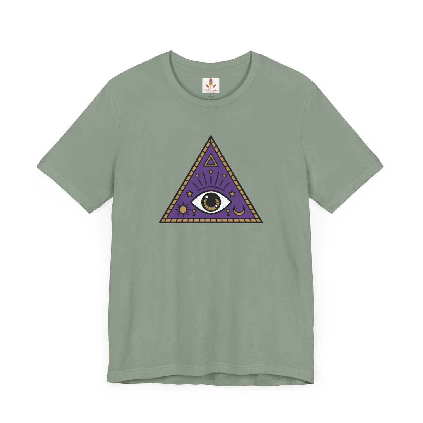 White Evil Eye and Pyramid T-shirt