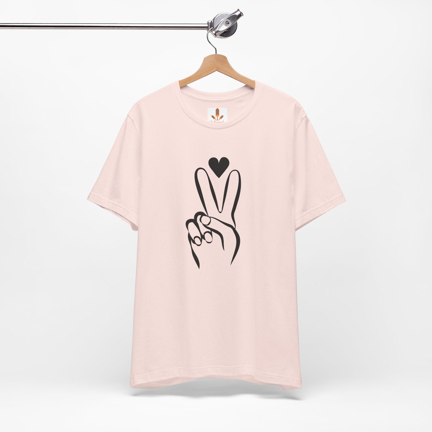 Peace Hand Sign with Heart T-shirt