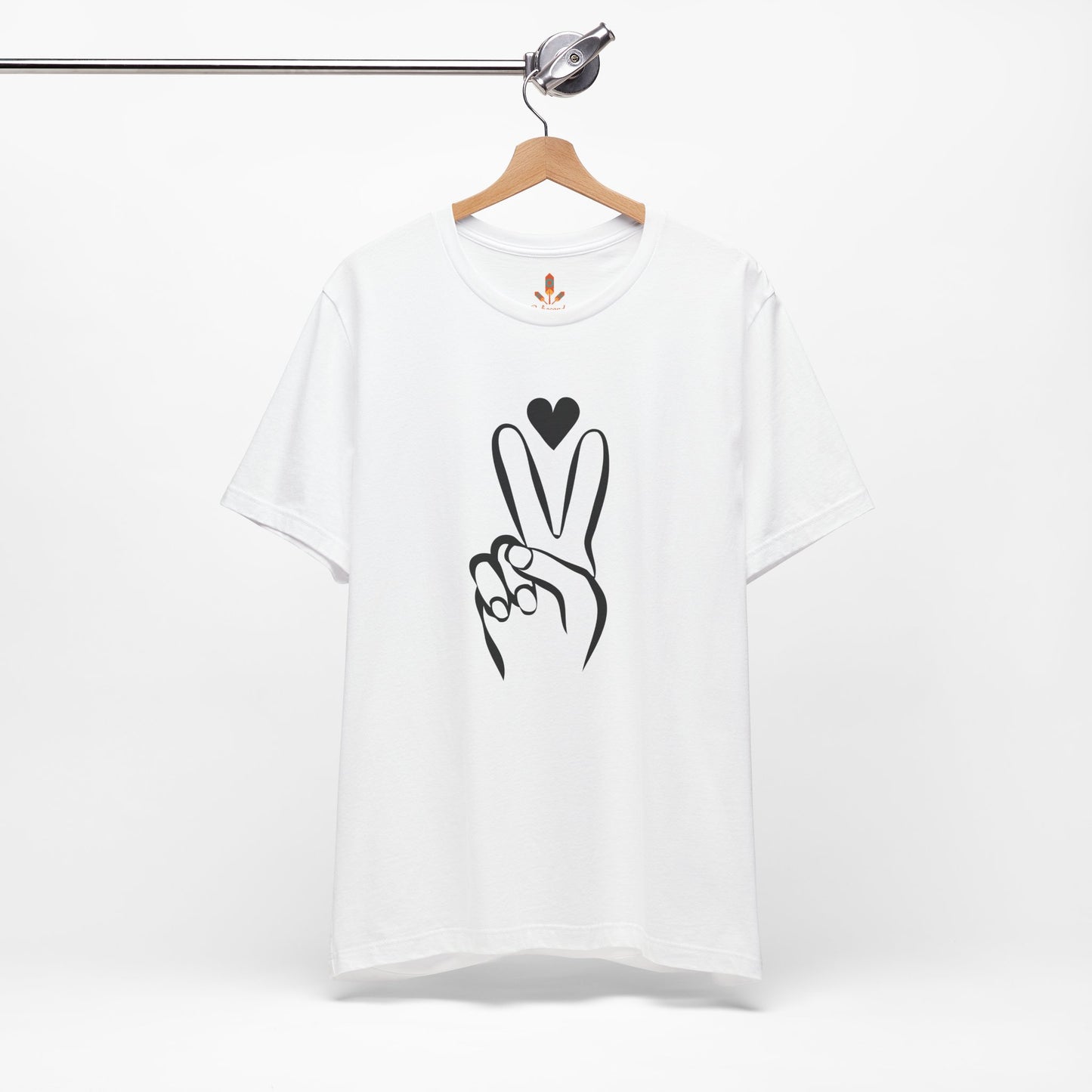 Peace Hand Sign with Heart T-shirt