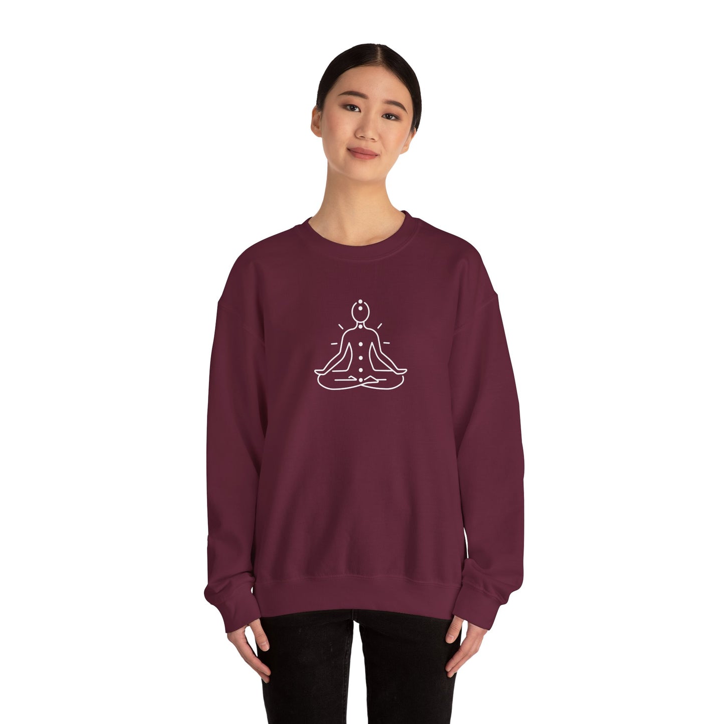 White Chakra Design Sweatshirt