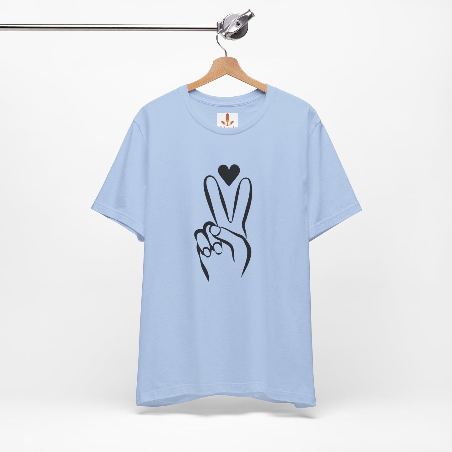Peace Hand Sign with Heart T-shirt