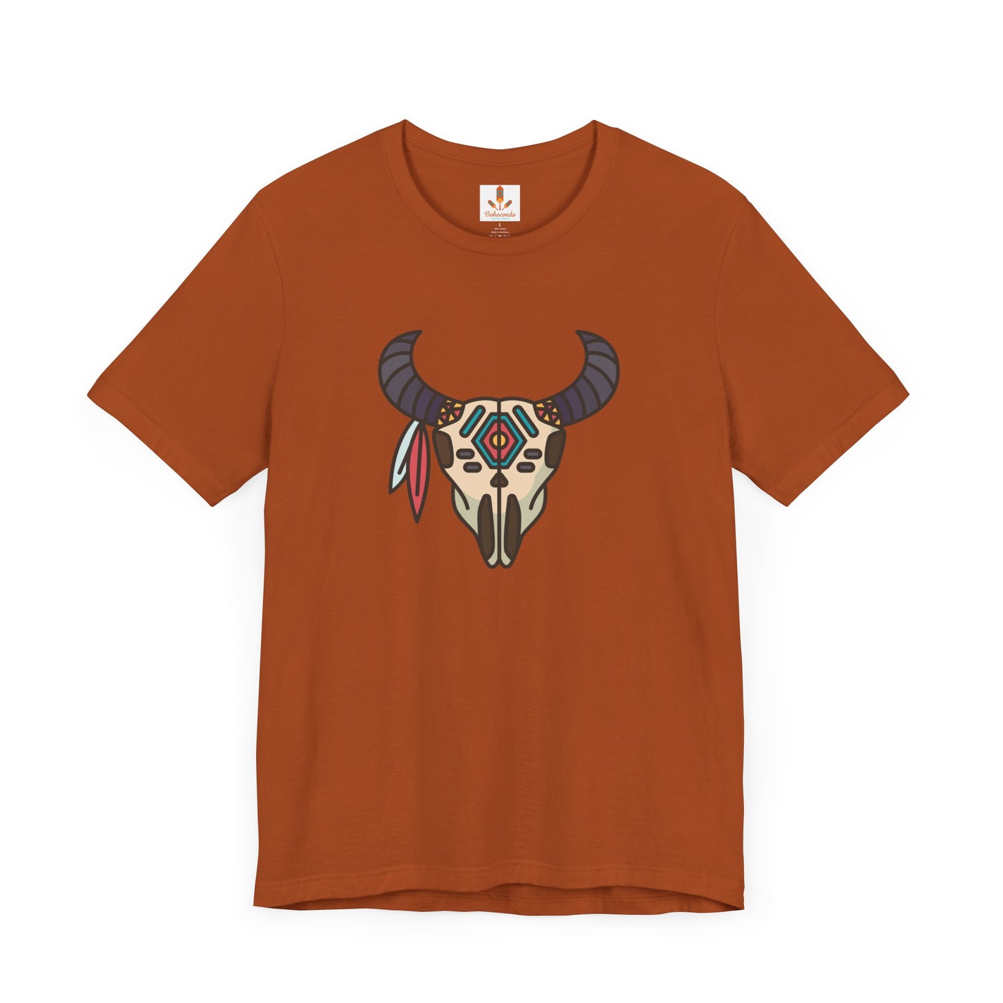 Buffalo Skull with Native Patterns T-shirt