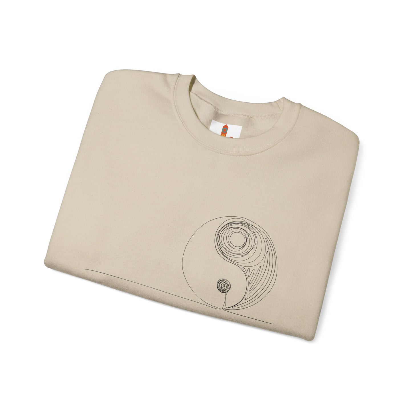 Minimalistic Yin Yang Drawing Sweatshirt
