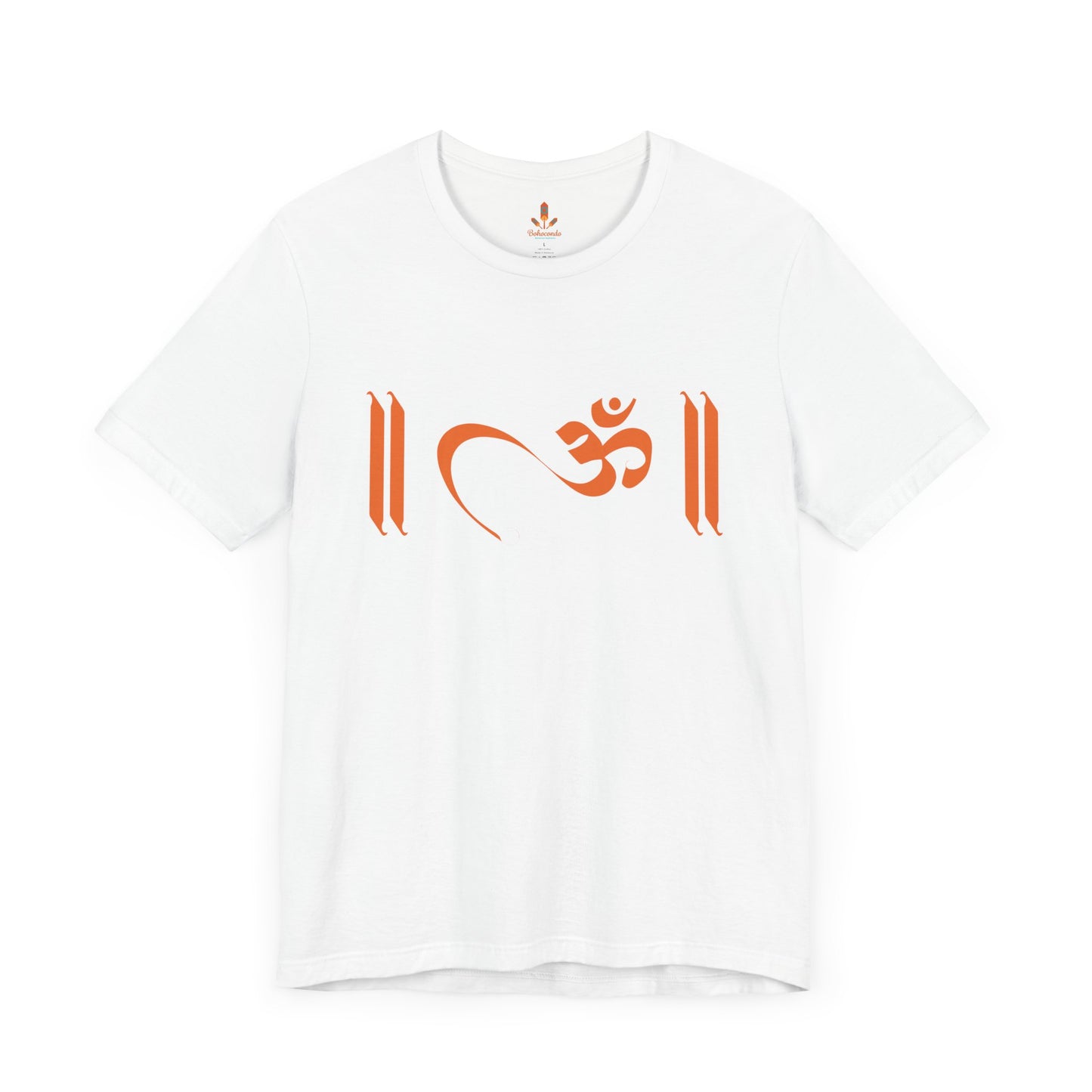 Om Written in Orange T-shirt