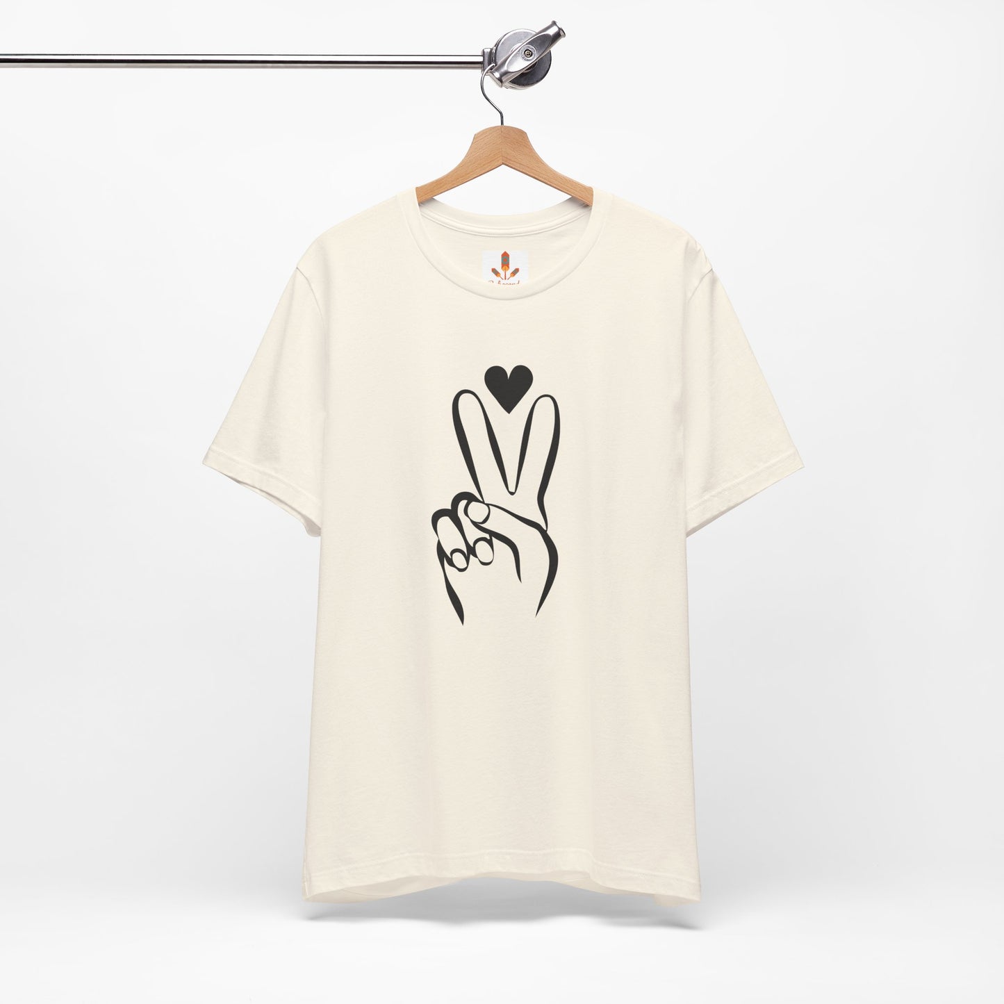 Peace Hand Sign with Heart T-shirt