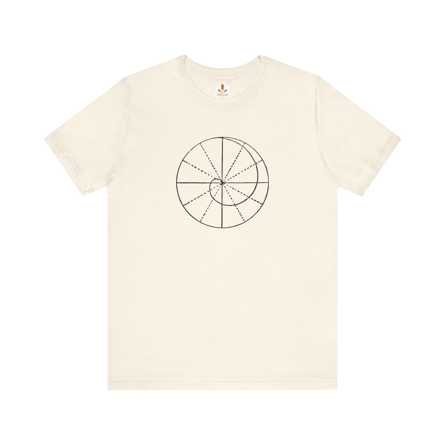 Spiral of Life in Circle Drawing T-shirt