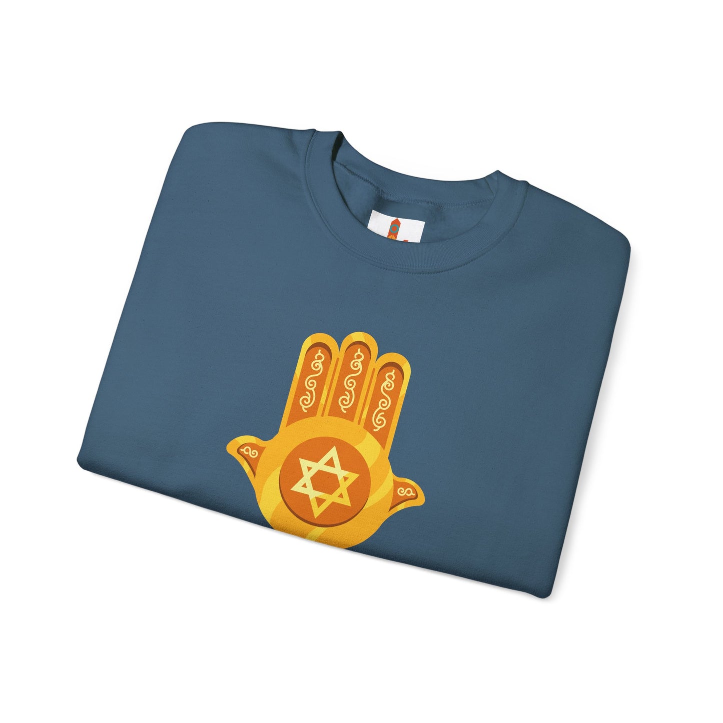 Golden Hamsa Hand with Star of David Sweatshirt