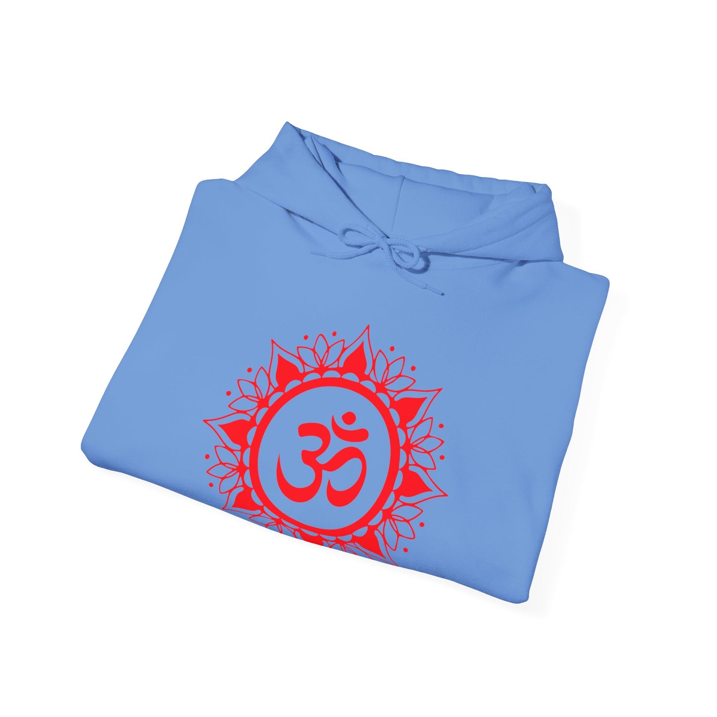 Red Om Lotus Design Hoodie