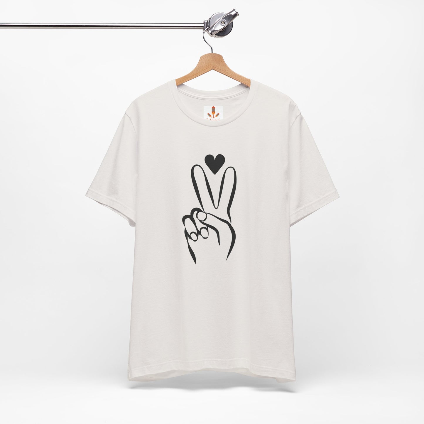 Peace Hand Sign with Heart T-shirt