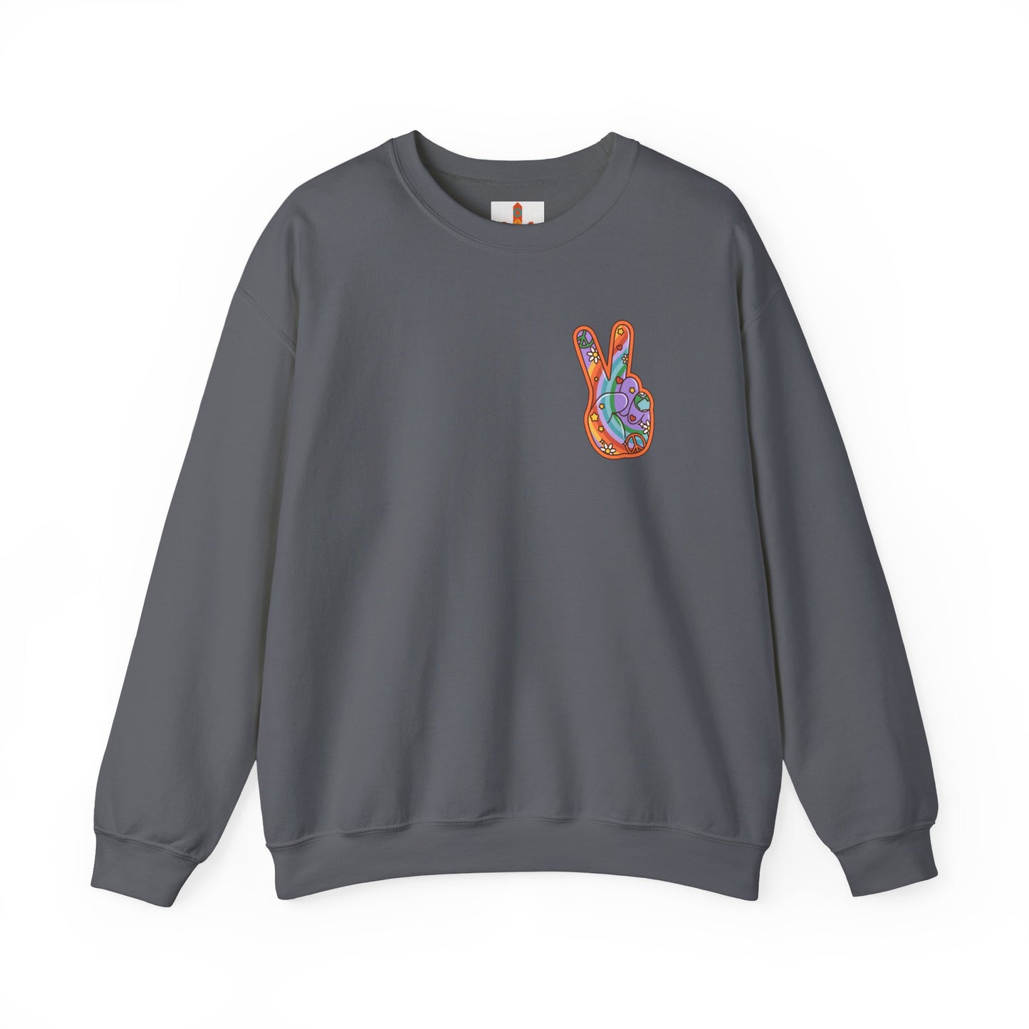 Hippie Peace Hand Sign Sweatshirt