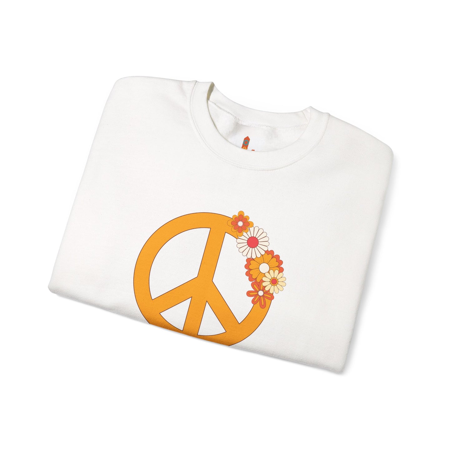Peace Sign with Flowers Sweatshirt