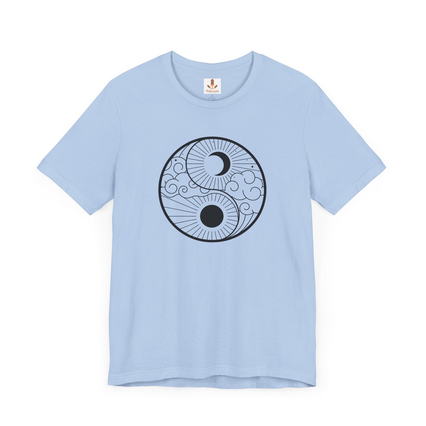 Yin Yang Sun and Moon Design T-shirt