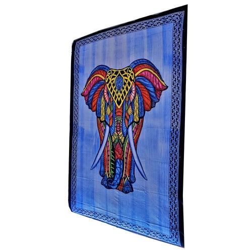 Indian Bohemian Elephant Art Tapestry