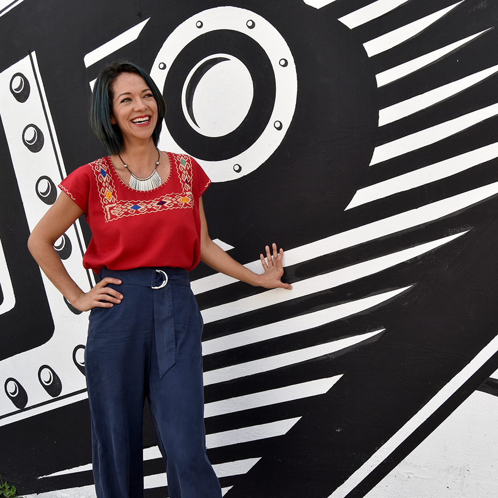 Red Huipil Blouse – Hand-Stitched Bohemian Top