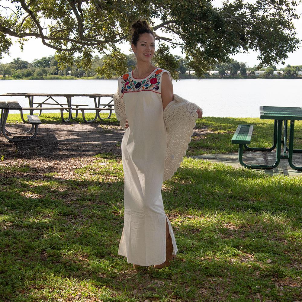 Maxi Isidra Mexican Embroidered Boho Dress