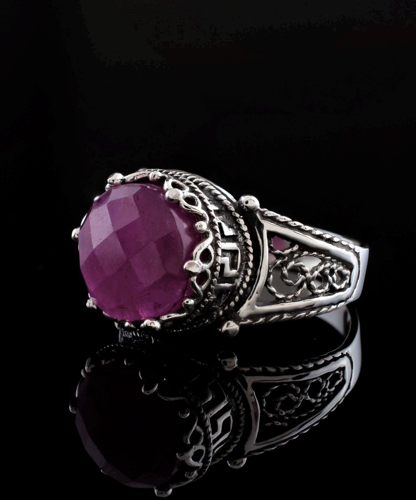 Filigree Art Ruby Ring