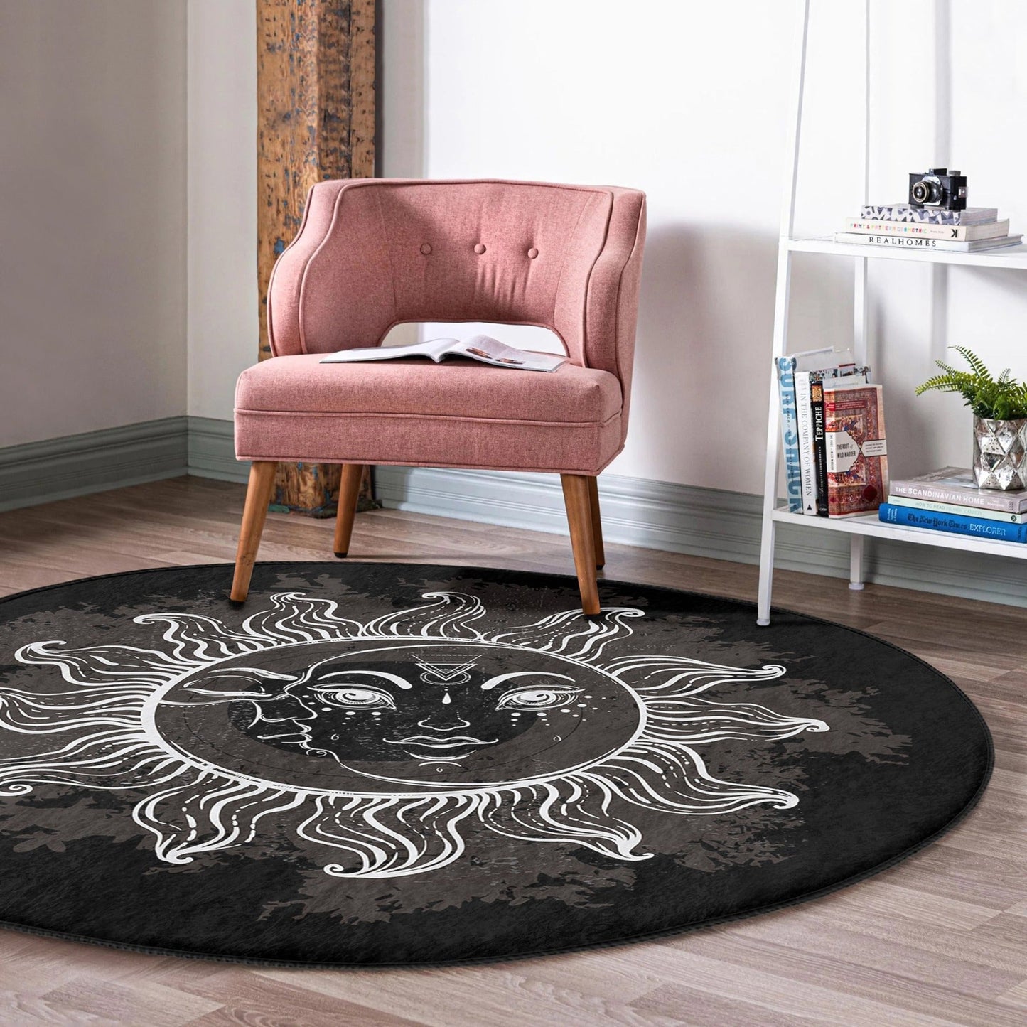 Bohemian Home Decor Sun Pattern Round Rug